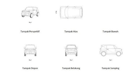 Báo chí Indonesia: VinFast VF 3 đăng ký kiểu dáng công nghiệp, Wuling phải cảnh giác- Ảnh 1. Hình ảnh đăng ký bản quyền dưới tên VinFast ở Indonesia - Ảnh: Cục Bản quyền và Kiểu dáng công nghiệp Indonesia