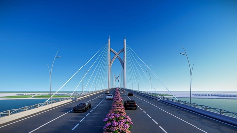 Chính thức trình Hội đồng thẩm định TP.HCM dự án cầu Cần Giờ- Ảnh 1. Phối cảnh cầu Cần Giờ - Ảnh: Sở Giao thông vận tải TP.HCM