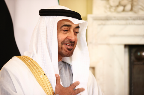 Tổng thống UAE Mohamed bin Zayed Al Nahyan là người đầu gia tộc Nahyan Tổng thống UAE Mohamed bin Zayed Al Nahyan trong buổi gặp gỡ cựu thủ tướng Anh Boris Johnson vào ngày 16-9-2021 - Ảnh: REUTERS