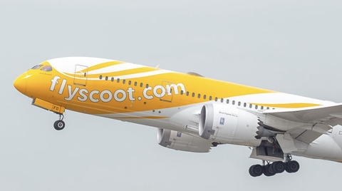 Bắt người trộm 23.000 USD tiền mặt trong chuyến bay từ Việt Nam sang Singapore- Ảnh 1. Máy bay của Hãng Scoot - Ảnh: HINDUSTIAN TIMES