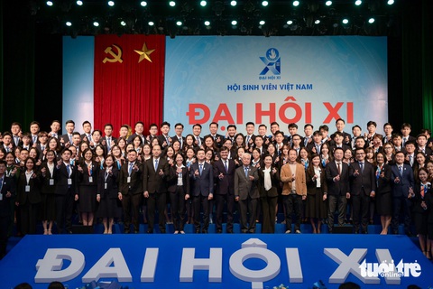 Đại hội Hội Sinh viên Việt Nam thông qua 3 đề án hỗ trợ sinh viên- Ảnh 4. Đại hội Hội Sinh viên Việt Nam khóa XI diễn ra tại thủ đô Hà Nội với gần 700 đại biểu - Ảnh: NAM TRẦN