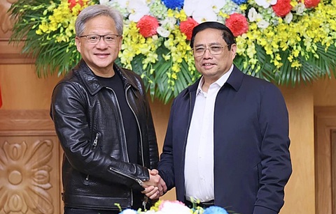 Thủ tướng Phạm Minh Chính tiếp ông Jensen Huang, chủ tịch Tập đoàn Nvidia (Mỹ), ngày 10-12 - Ảnh: TTXVN Thủ tướng Phạm Minh Chính tiếp ông Jensen Huang, chủ tịch Tập đoàn Nvidia (Mỹ), ngày 10-12 - Ảnh: TTXVN