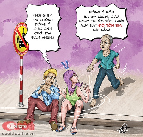 Mùa cưới 2023: Đúng người, đúng thời điểm- Ảnh 1. Mùa cưới 2023: Đúng người, đúng thời điểm - Tranh biếm họa của Nguyễn Tuấn Anh