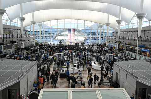 ATL tiếp tục là sân bay tấp nập nhất thế giới năm 2023- Ảnh 8. Sân bay quốc tế Denver - Ảnh: THE DENVER POST