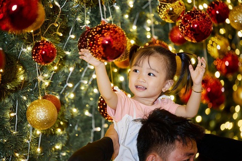 Chiêm ngưỡng cây thông ngàn sao thắp sáng Thị trấn Hoàng Hôn mùa lễ hội- Ảnh 4. Hàng ngàn ánh đèn lấp lánh chiếu sáng với những quả châu, ngôi sao nhiều màu sắc trên lối hầm vào cây thông