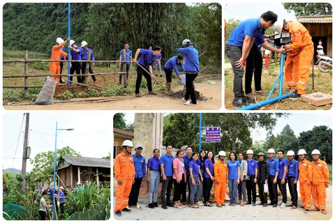 Điện lực Quảng Trị triển khai ‘Tháng tri ân khách hàng 2023'- Ảnh 1. Đoàn Thanh niên Công ty Điện lực Quảng Trị triển khai các chương trình “Thắp sáng đường quê”