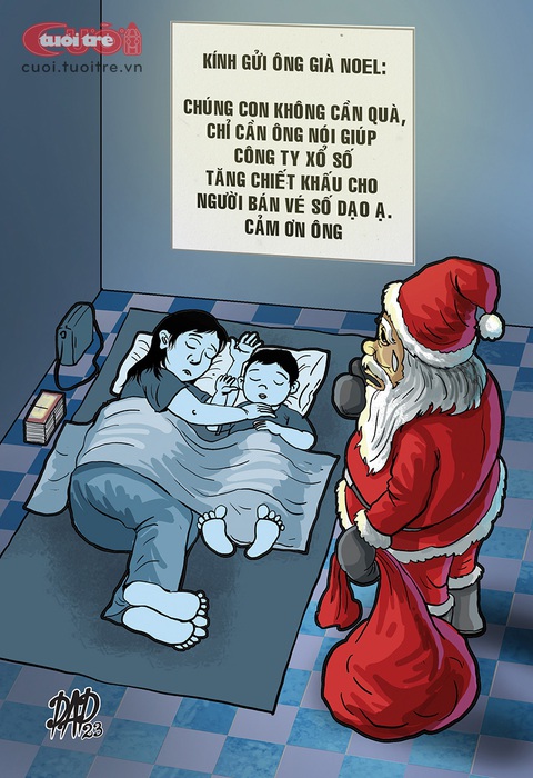 Món quà làm khó ông già Noel- Ảnh 1. Món quà làm khó ông già Noel - Tranh: DAD