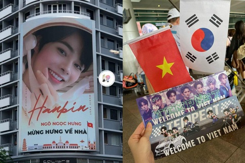 Fan Việt chuẩn bị banner, quà lưu niệm chào đón nhóm Tempest và Hanbin. Ảnh: K Crush Fan Việt chuẩn bị banner, quà lưu niệm chào đón nhóm Tempest và Hanbin - Ảnh: K Crush