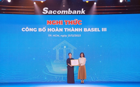 Sacombank đón tuổi 32 với loạt thành quả ấn tượng- Ảnh 3. Sacombank đã hoàn thành triển khai BASEL III - Ảnh: STB