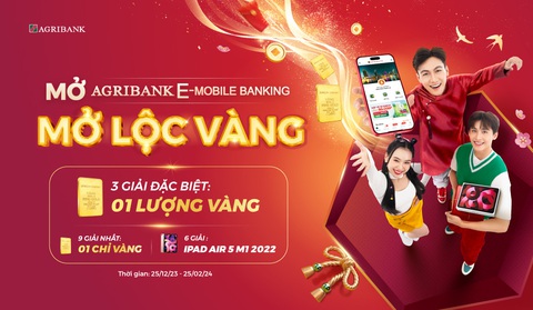 Mở Agribank E-Mobile Banking có cơ hội trúng vàng và iPad- Ảnh 2. Mở Agribank E-Mobile Banking có cơ hội trúng vàng và iPad- Ảnh 2.