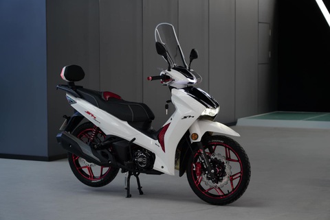 Xe máy lạ khiến dân mạng xôn xao: Trông như Honda SH, nhưng là xe số, có chi tiết của Winner- Ảnh 6. Daytona SH Sport còn có trang bị đệm lưng cho người ngồi sau, một miếng đệm nhỏ ngăn giữa người ngồi trước và sau - Ảnh: Daytona Moto