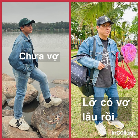 Ảnh vui 24-12: Sự khác biệt giữa đàn ông chưa vợ và có vợ- Ảnh 1. Hình ảnh hài hước của gia đình diễn viên Đức Thịnh - Thanh Thúy.