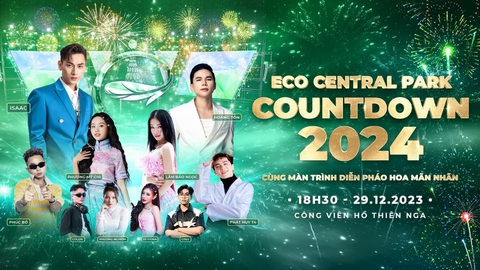 Bùng nổ ‘đại tiệc’ âm thanh ánh sáng đón năm mới bên dòng sông Lam- Ảnh 1. Đêm tiệc countdown chào đón năm mới quy tụ nhiều ca sĩ được yêu thích