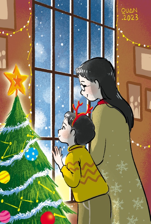 Giáng sinh: Mùa để nhớ thương- Ảnh 1. Minh họa: ĐẶNG HỒNG QUÂN