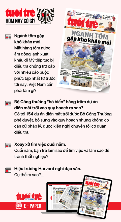 Tin tức chính trên Tuổi Trẻ nhật báo hôm nay 26-12. Để đọc Tuổi Trẻ báo in phiên bản E-paper, mời bạn đăng ký Tuổi Trẻ Sao TẠI ĐÂY Tin tức chính trên Tuổi Trẻ nhật báo hôm nay 26-12. Để đọc Tuổi Trẻ báo in phiên bản E-paper, mời bạn đăng ký Tuổi Trẻ Sao TẠI ĐÂY