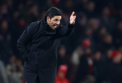 Vòng 18 Giải ngoại hạng Anh: Arsenal đã đủ sức vô địch Premier League- Ảnh 1. HLV Arteta và Arsenal hoàn toàn có thể vô địch Premier League mùa này - Ảnh: Reuters