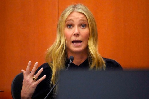 Gwyneth Paltrow cho lời khai tại phiên tòa xét xử vụ tai nạn trượt tuyết ở Utah năm 2016 vào ngày 24-3-2023. Photo: Reuters Gwyneth Paltrow cho lời khai tại phiên tòa xét xử vụ tai nạn trượt tuyết ở Utah năm 2016 vào ngày 24-3-2023 - Ảnh: Reuters