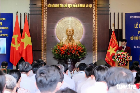 Khánh thành phòng lưu niệm cố Thủ tướng Phan Văn Khải- Ảnh 1. Lễ khánh thành phòng lưu niệm cố Thủ tướng Phan Văn Khải tại Nhà truyền thống huyện Củ Chi, TP.HCM - Ảnh: THẢO LÊ