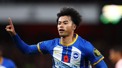 Tuyển Nhật Bản nhận tin dữ trước Asian Cup 2023- Ảnh 1. Kaoru Mitoma - Ảnh: Getty Images