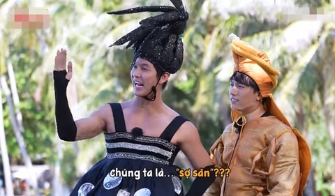 Song Luân, Anh Tú 'mếu máo' vì phải chọc cười 'vựa muối' showbiz- Ảnh 4. Áp lực vì phải tung miếng hài, Song Luân "líu lưỡi"