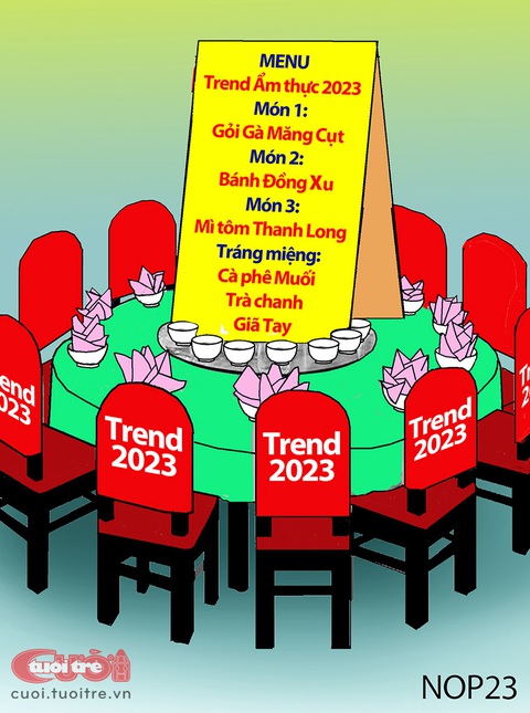 Thực đơn đám cưới hot trend- Ảnh 1. Thực đơn đám cưới hot trend 2023 - Tranh: NOP