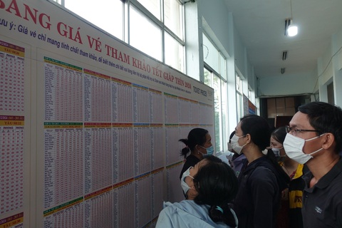 Tin tức sáng 27-12: Thêm 3.000 vé tàu Tết; Việt Nam thu hút hơn 36,6 tỉ USD đầu tư nước ngoài- Ảnh 1. Người dân xem giá vé tàu Tết tại ga Sài Gòn - Ảnh: PHƯƠNG NHI