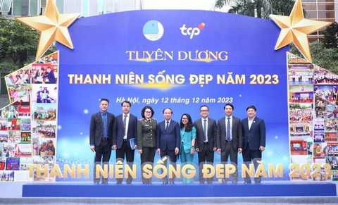 TCP Việt Nam: Kiên định với mục tiêu tiếp năng lượng cho thanh niên Việt- Ảnh 1. Chương trình Thanh niên sống đẹp 2023 đánh dấu năm thứ 4 liên tiếp Công ty TNHH TCP Việt Nam đồng hành cùng Trung ương Hội Liên hiệp thanh niên Việt Nam tuyên dương những tấm gương thanh niên tiêu biểu