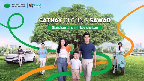 Bảo hiểm Phi nhân thọ Cathay Việt Nam và SAWAD ra mắt gói ‘Tài chính kép’- Ảnh 1. Bảo hiểm Phi nhân thọ Cathay Việt Nam và SAWAD ra mắt gói ‘Tài chính kép’- Ảnh 1.