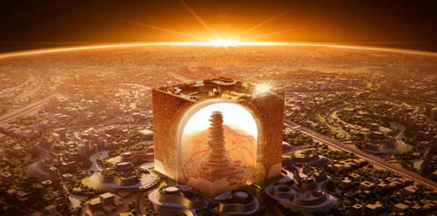 Tòa nhà hình khối ở Saudi Arabia - Ảnh: ATLAS Tòa nhà hình khối ở Saudi Arabia - Ảnh: ATLAS
