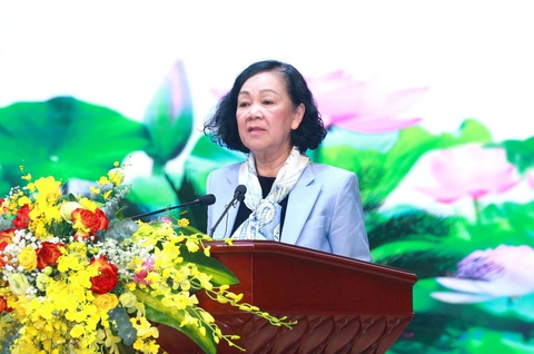 Thường trực Ban Bí thư: Năm 2024 sắp xếp giảm 140 đơn vị, làm cơ sở cải cách tiền lương- Ảnh 1. Bà Trương Thị Mai - Ảnh: GIA HÂN