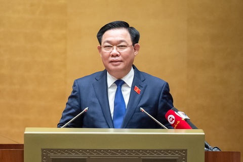 Chủ tịch Quốc hội: Trả lương theo vị trí việc làm, không còn sống lâu lên lão làng- Ảnh 1. Chủ tịch Quốc hội Vương Đình Huệ - Ảnh: GIA HÂN