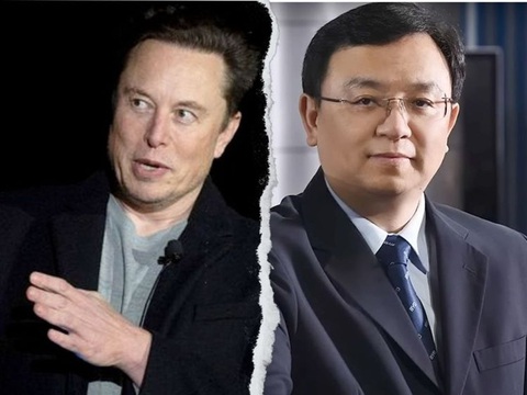 BYD sắp vượt mặt Tesla, trở thành hãng xe bán nhiều ô tô điện nhất thế giới- Ảnh 3. CEO Tesla Elon Musk (trái) và người sáng lập BYD Wang Chuanfu - Ảnh: Gulf News.