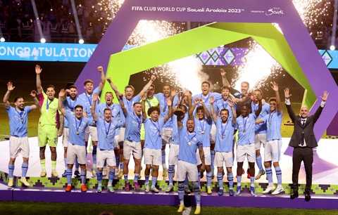 Những khoảnh khắc tiêu biểu của bóng đá thế giới năm 2023- Ảnh 1. Man City vô địch FIFA Club World Cup 2023 - Ảnh: REUTERS
