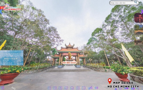 Map3D/360: Công cụ hữu ích giúp du khách tìm hiểu về TP.HCM- Ảnh 1. Hình ảnh Đền Bến Dược trong Map 3D/360