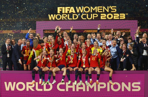 Những khoảnh khắc tiêu biểu của bóng đá thế giới năm 2023- Ảnh 6. Tây Ban Nha vô địch World Cup nữ 2023 - Ảnh: REUTERS