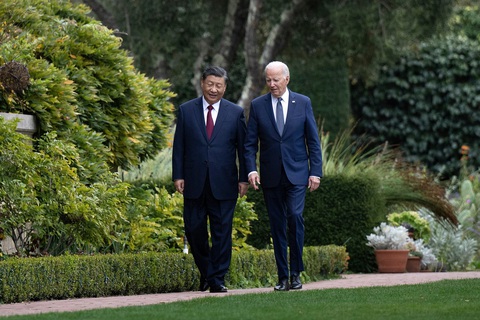 Chủ tịch Trung Quốc Tập Cận Bình gặp Tổng thống Mỹ Joe Biden tại bang California vào tháng 11-2023 - Ảnh: AFP Chủ tịch Trung Quốc Tập Cận Bình gặp Tổng thống Mỹ Joe Biden tại bang California vào tháng 11-2023 - Ảnh: AFP