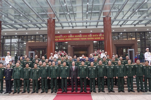 Khai mạc Hội nghị Quân chính toàn quân 2023 - Ảnh: THỤY DU