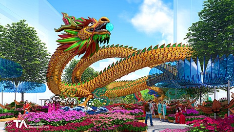 Đại cảnh “Nhất đại Thăng Long” với diện tích bao phủ hơn 1.000m2 - Ảnh: BTC Đại cảnh “Nhất đại Thăng Long” với diện tích bao phủ hơn 1.000m2 - Ảnh: BTC