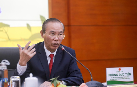 Nông lâm thủy sản xuất siêu kỷ lục- Ảnh 1. Thứ trưởng Phùng Đức Tiến nhấn mạnh trong khó khăn thách thức nhưng ngành nông nghiệp vẫn xuất siêu kỷ lục - Ảnh: C.TUỆ
