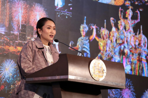 Bà Paetongtarn Shinawatra phát biểu vào ngày 30-11 - Ảnh: BANGKOK POST Bà Paetongtarn Shinawatra phát biểu vào ngày 30-11 - Ảnh: BANGKOK POST