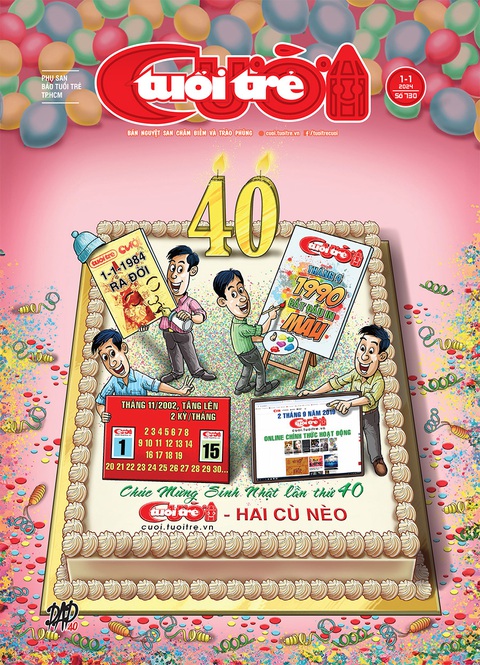 Tuổi Trẻ Cười số 1-1-2024: Ấn phẩm đặc biệt '40 năm cười cùng bạn đọc'- Ảnh 4. Tuổi Trẻ Cười số đặc biệt 1-1-2024