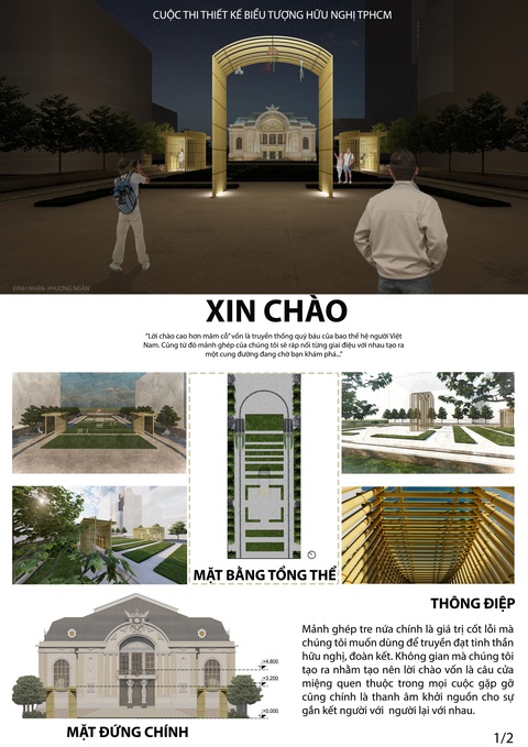 Biểu tượng hữu nghị xin chào- Ảnh 1. Biểu tượng hữu nghị xin chào- Ảnh 1.