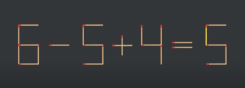 Thử tài IQ: Di chuyển một que diêm để 6-5+4=3 thành phép tính đúng- Ảnh 2.