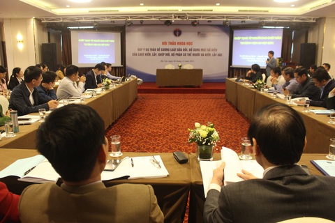 Toàn cảnh hội thảo khoa học góp ý dự thảo đề cương sửa đổi Luật do Bộ Y tế tổ chức - Ảnh: D.LIỄU Toàn cảnh hội thảo khoa học góp ý dự thảo đề cương sửa đổi luật do Bộ Y tế tổ chức - Ảnh: D.LIỄU