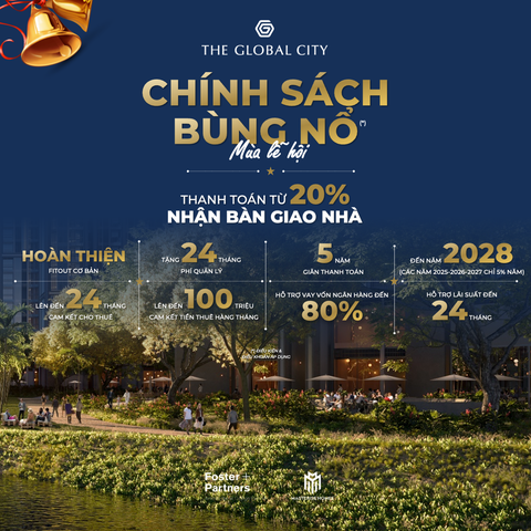 The Global City tung ra Chính sách hấp dẫn dành cho khu nhà phố SOHO.