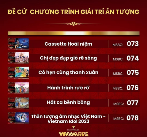 DTAP vào đề cử gương mặt trẻ triển vọng VTV Awards 2023- Ảnh 3. Hai chương trình DTAP cũng giữ vai trò giám đốc âm nhạc cũng lọt vào danh sách đề cử ở hạng mục Chương trình giải trí ấn tượng.