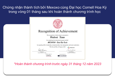 CareerBuilder và Mexoxo hợp tác trao hơn 10.000 khóa học lãnh đạo dành cho phụ nữ- Ảnh 2. Hoàn thành khóa học trước 31/12/2023 để nhận chứng nhận thành tích “Take the Lead”