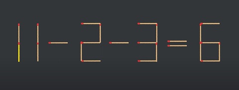 Thử tài IQ: Di chuyển một que diêm để 4-2-3=6 thành phép tính đúng- Ảnh 2.