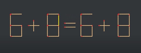 Thử tài IQ: Di chuyển một que diêm để 6+6=8+8 thành phép tính đúng- Ảnh 2.