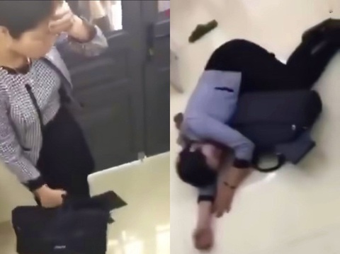 Bộ Giáo dục và Đào tạo lên tiếng vụ cô giáo bị học sinh nhốt, ném dép- Ảnh 2. Cô giáo sau khi bị học sinh ném dép - Ảnh cắt từ clip